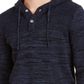 Sun + Stone Moletom Henley mesclado masculino azul tamanho médio