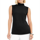 Blusa feminina Alfani com decote careca e sem mangas, tamanho pequeno, preta