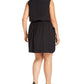 Vestido feminino Ideology Plus sem mangas com cordão na cintura, preto, tamanho 3X
