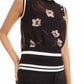 Blusa feminina Bar III com estampa floral semitransparente, rosa, tamanho pequeno