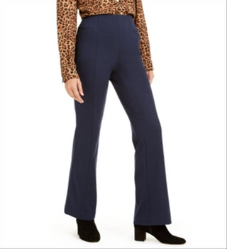 Calça feminina Bootcut Curvy Fit de cintura alta da INC International Concepts, azul, tamanho 0
