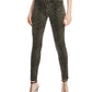 Calça skinny feminina com estampa animal da INC International Concepts, tamanho 0, verde
