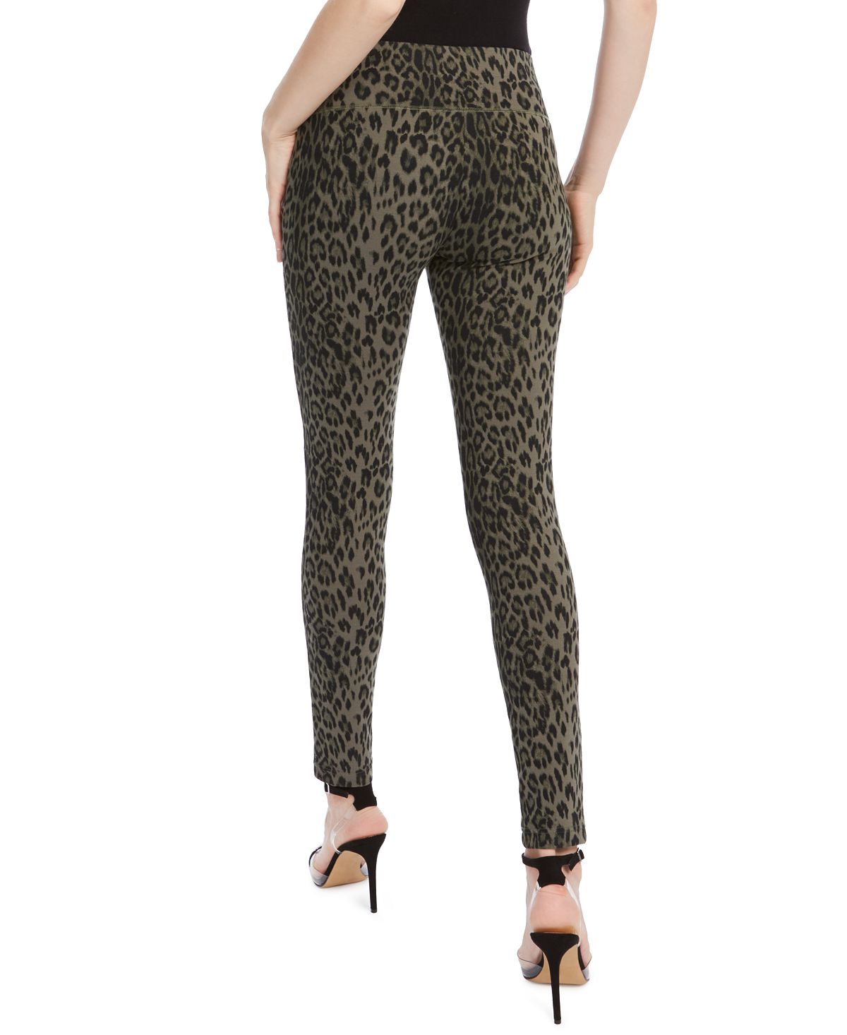 Calça skinny feminina com estampa animal da INC International Concepts, tamanho 0, verde