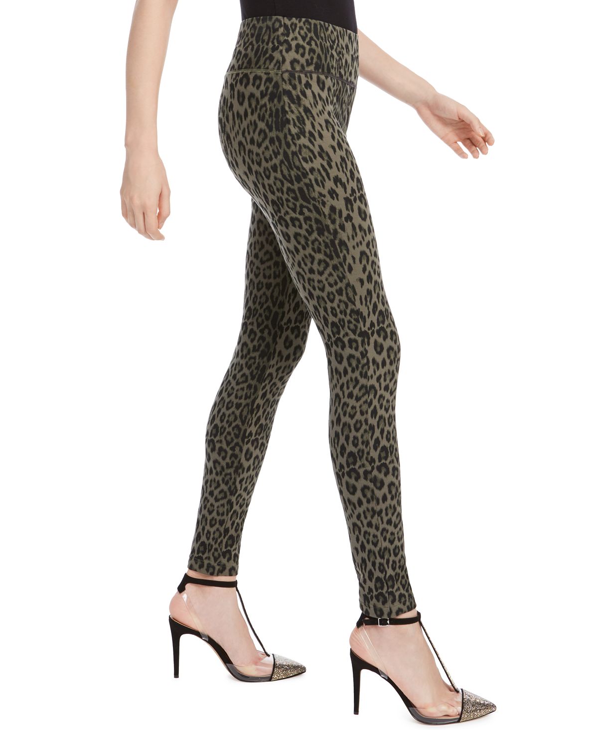 Calça skinny feminina com estampa animal da INC International Concepts, tamanho 0, verde