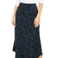 Saia midi assimétrica estampada feminina Alfani azul tamanho 16