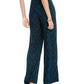 Calça casual feminina com estampa animal e cintura alta da INC International Concepts, verde, tamanho médio