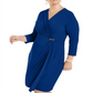 Vestido cruzado feminino Charter Club Surplice azul tamanho 4X