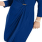 Vestido cruzado feminino Charter Club Surplice azul tamanho 4X