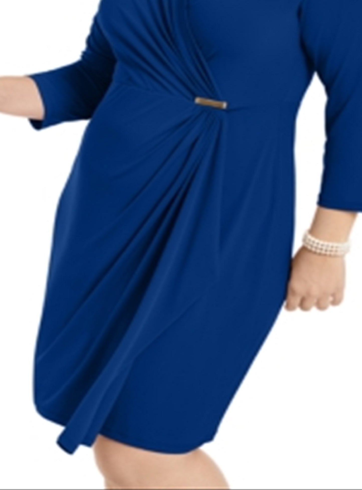 Vestido cruzado feminino Charter Club Surplice azul tamanho 4X