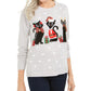 Suéter Karen Scott Christmas Cats Cinza Tamanho Pequeno P