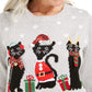 Suéter Karen Scott Christmas Cats Cinza Tamanho Pequeno P