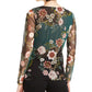 Blusa feminina com estampa floral e babados, preta, tamanho pequeno e pequeno, da INC International Concepts
