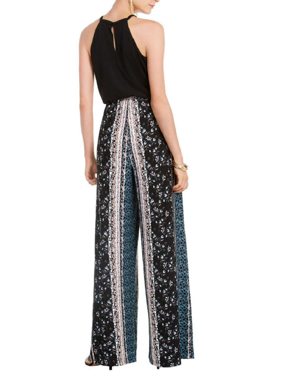 Macacão feminino liso e estampado da INC International Concepts, preto, tamanho pequeno