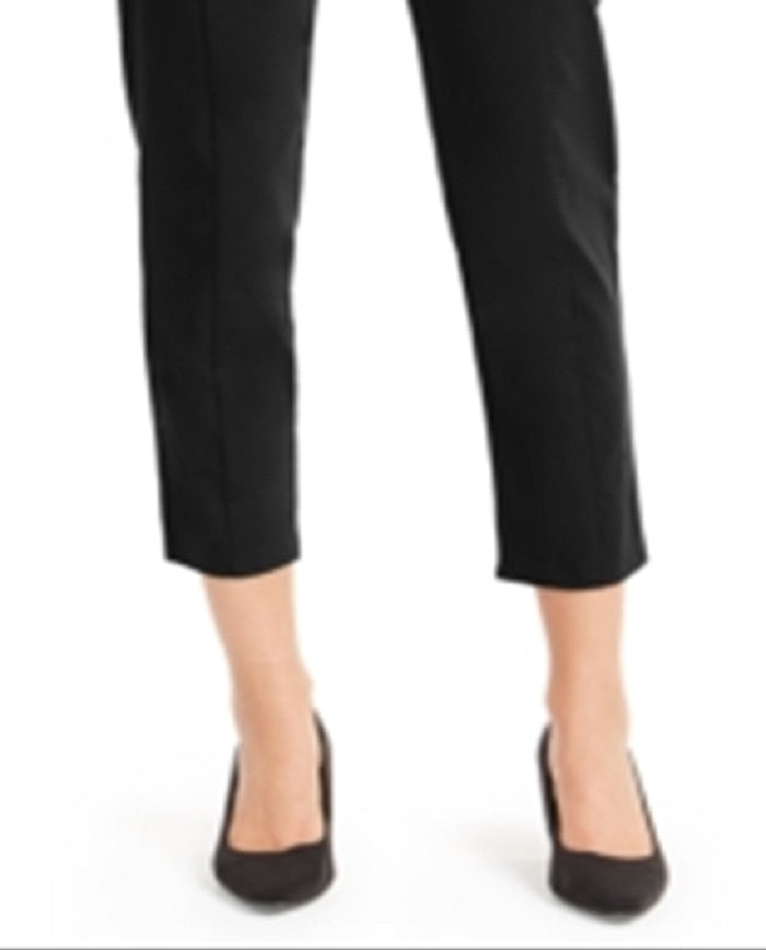Calça skinny feminina com cadarço e tornozelo JM Collection, preta, tamanho X-S