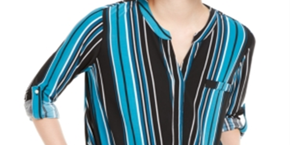 INC International Concepts Top Feminino Azul Tamanho Pequeno M