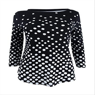 Camiseta feminina Charter Club preta de algodão Pima, tamanho pequeno