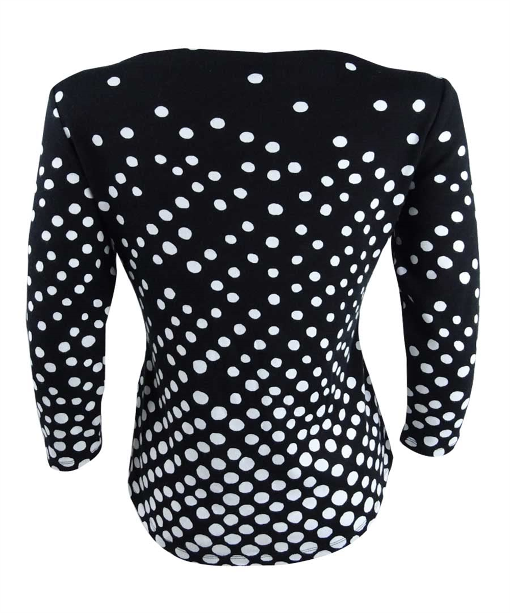 Camiseta feminina Charter Club preta de algodão Pima, tamanho pequeno