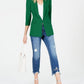 Blazer feminino Classic Fit da INC International Concepts, verde, tamanho pequeno P/M