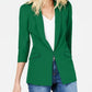 Blazer feminino Classic Fit da INC International Concepts, verde, tamanho pequeno P/M