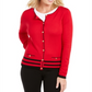 Karen Scott Cardigan Feminino Gola Redonda Tamanho P Vermelho