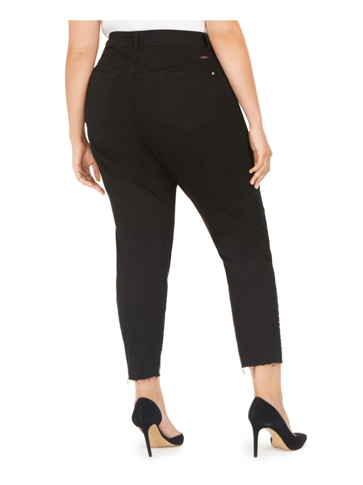 Calça jeans skinny com decote profundo e decote profundo feminina INC International Concepts, tamanho 22W, preta