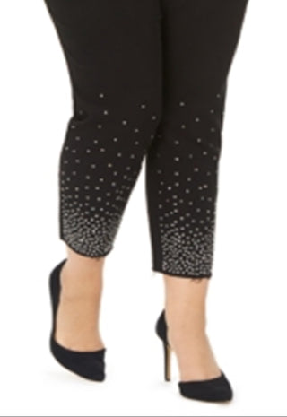 Calça jeans skinny com decote profundo e decote profundo feminina INC International Concepts, tamanho 22W, preta