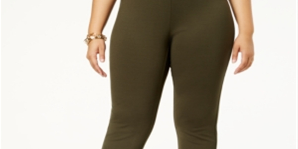 Calças femininas plus size skinny da INC International Concepts, marrom, tamanho 26W