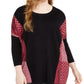 Alfani Suéter Poncho Plus Drapey Mix Media Feminino Preto Tamanho 2X