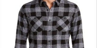 Camisa xadrez Austin masculina American Rag preta tamanho pequeno
