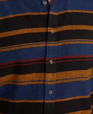 Camisa de flanela listrada masculina American Rag Fay, preta, tamanho X-S