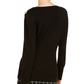 Suéter feminino colorblock da INC International Concepts, preto, tamanho X-S