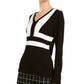 Suéter feminino colorblock da INC International Concepts, preto, tamanho X-S