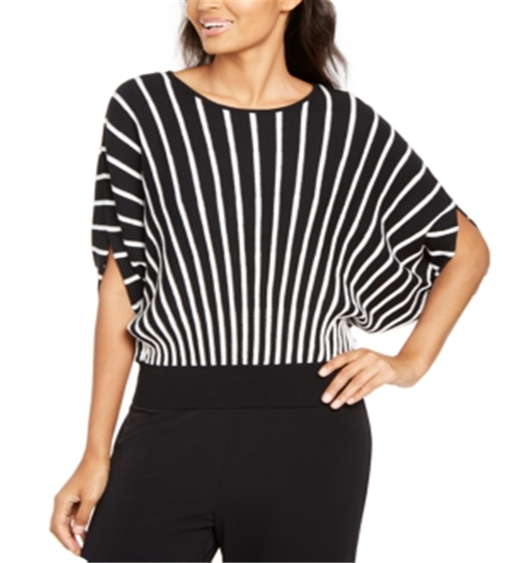 Suéter feminino Alfani com estampa de raios de sol, preto, tamanho grande