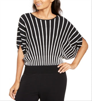 Suéter feminino Alfani com estampa de raios de sol, preto, tamanho grande