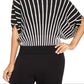Suéter feminino Alfani com estampa de raios de sol, preto, tamanho grande