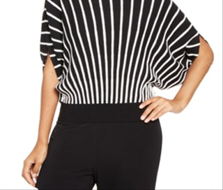 Suéter feminino Alfani com estampa de raios de sol, preto, tamanho grande