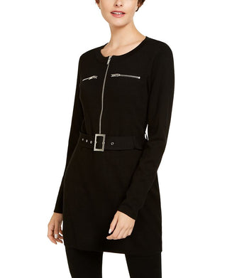 Vestido tubinho acima do joelho feminino INC International Concepts, preto, tamanho grande