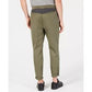 Calça masculina American Rag, corte reto, patchwork, elástica, verde, tamanho 32x32