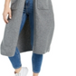 Cardigan Duster Feminino Bar III Frente Aberta Cinza Tamanho Médio