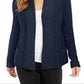 Cardigan feminino de algodão com frente aberta, azul, tamanho pequeno, Charter Club