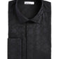 Camisa social masculina Bar III com gola slim fit, preta, tamanho 34-35