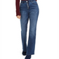 Calça jeans feminina INC International Concepts, cintura alta, ajuste curvilíneo, com botões, azul, tamanho 2