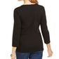 Karen Scott Top Feminino Estampado Preto Tamanho Médio