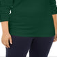 Karen Scott Blusa Feminina Plus Cotton Manga Longa Verde Tamanho 0X