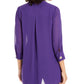 Túnica Alfani Feminina Chiffon Três Botões Roxa Tamanho XX-Grande