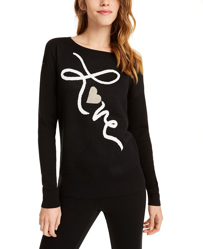 Suéter túnica feminino Maison Jules Love Motif preto tamanho XX-G