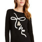 Suéter túnica feminino Maison Jules Love Motif preto tamanho XX-G