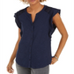 Camisa sem mangas com ilhós femininos Style &amp; Co, azul, tamanho médio