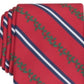 Gravata listrada clássica masculina Club Room, vermelha, tamanho regular