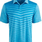 Camisa polo masculina Attack Life By Greg Norman com estampa jacquard ombré chevron, azul, tamanho G